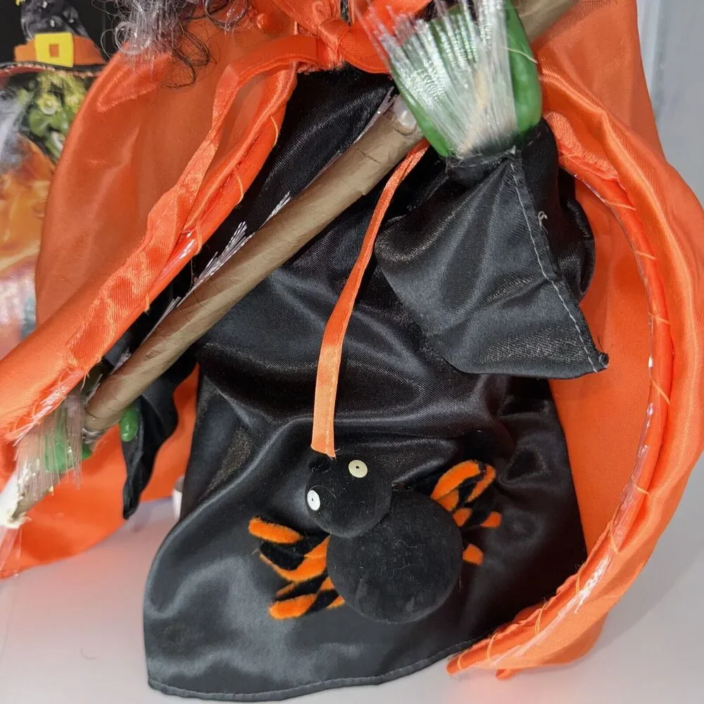 VINTAGE Fiber Optic Halloween Witch Light‎ Up Lamp Decor 18